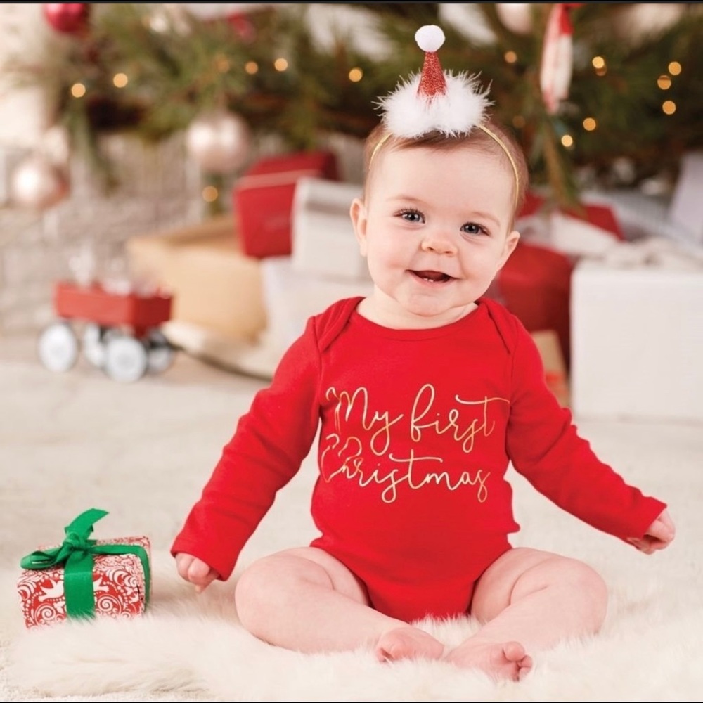 MudPie... Baby’s First Christmas Crawler/Headband!